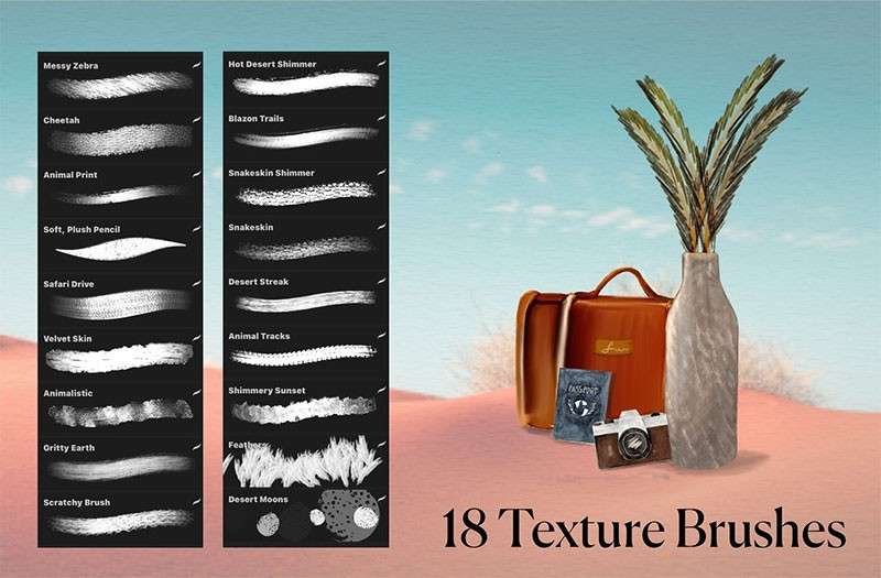 Procreate景观和纹理笔刷套装 笔刷资源 sucaiwan.com