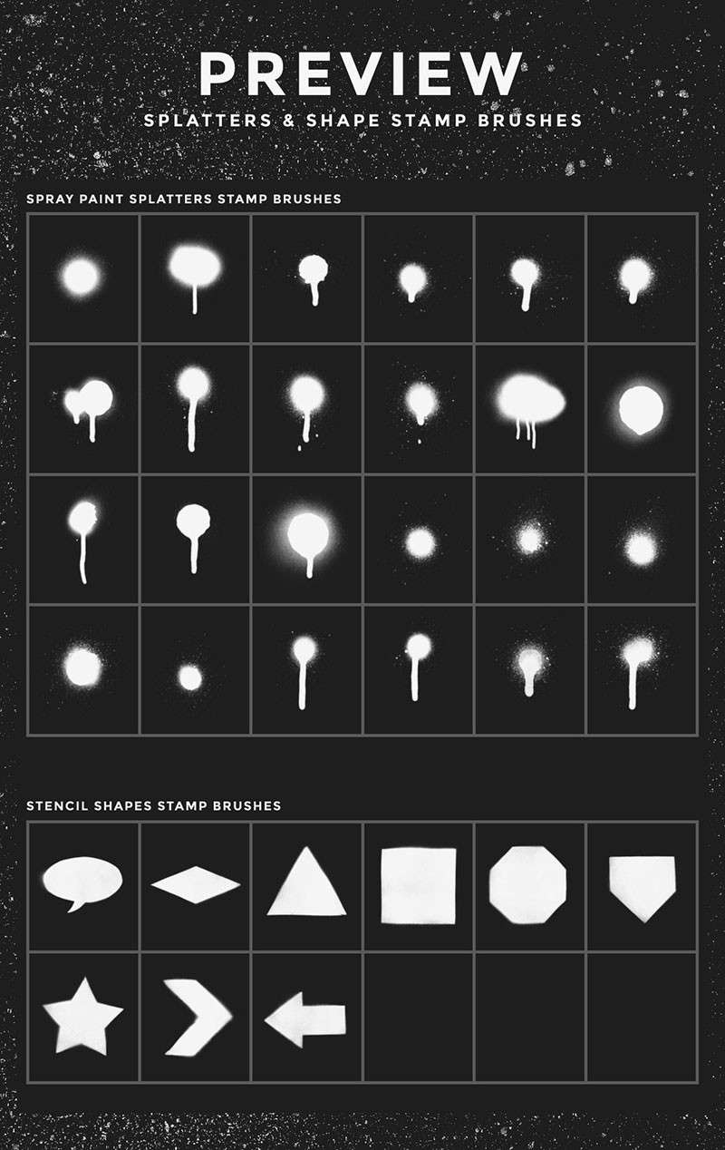 Procreate喷漆艺术笔刷套装 笔刷资源 sucaiwan.com