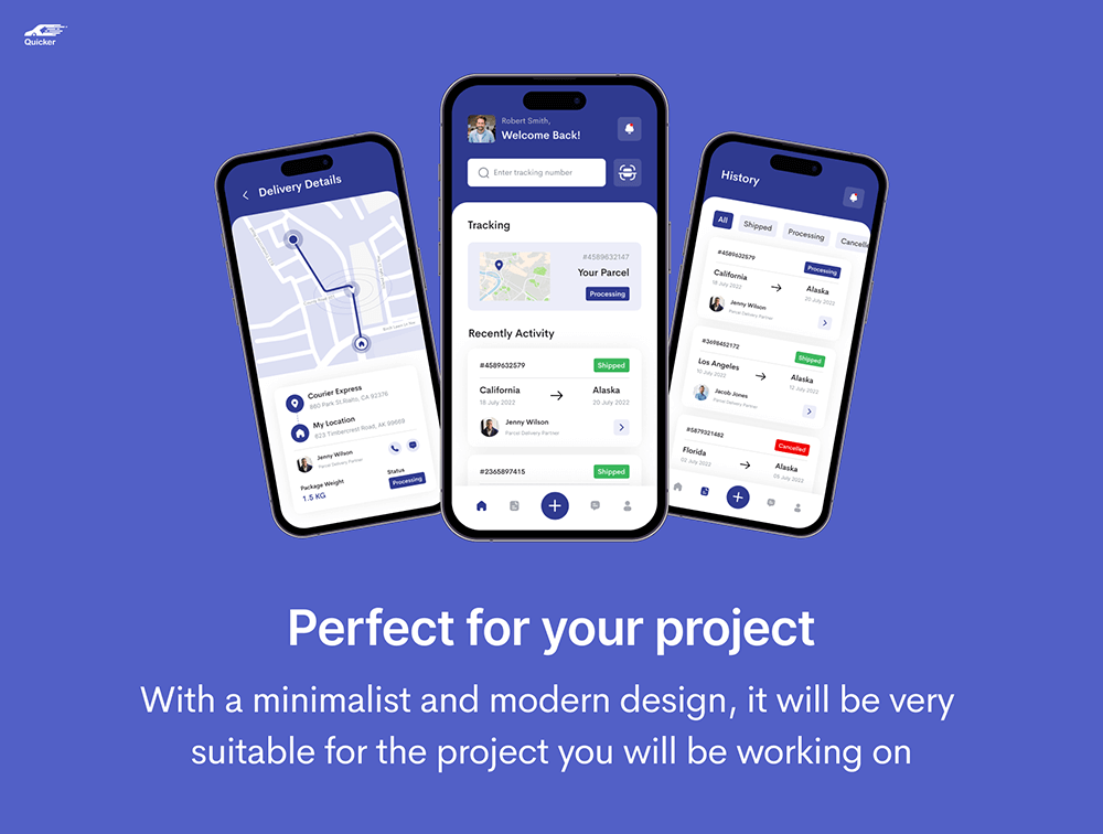 快递服务应用程序UI套件 APP UI sucaiwan.com