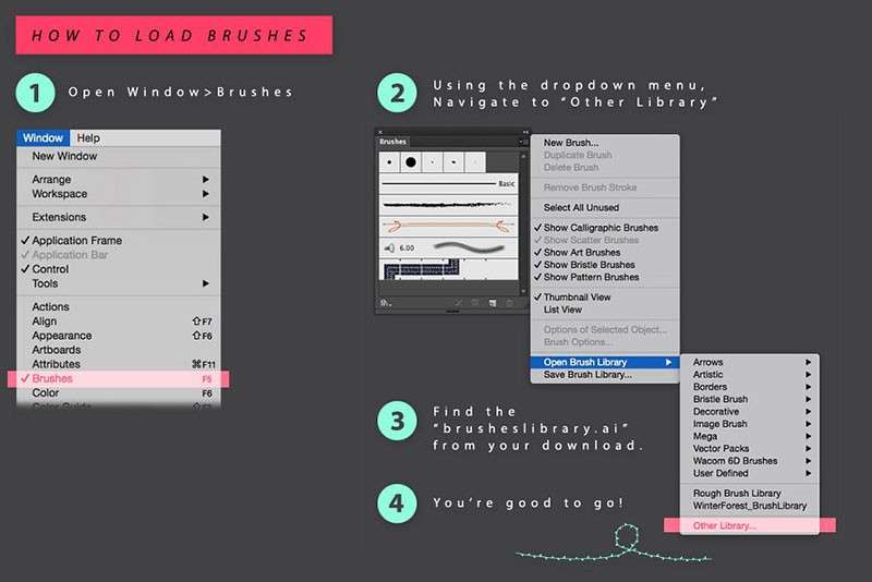 50+圣诞元素装饰AI笔刷 笔刷资源 sucaiwan.com