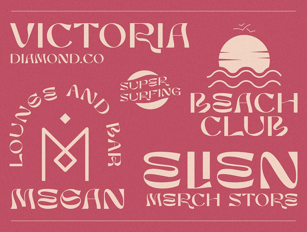 宽大无衬线显示字体 设计素材 sucaiwan.com