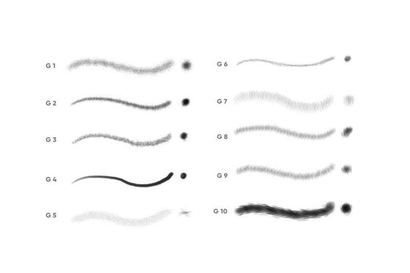 10个用于Procreate的速写笔刷 笔刷资源 sucaiwan.com