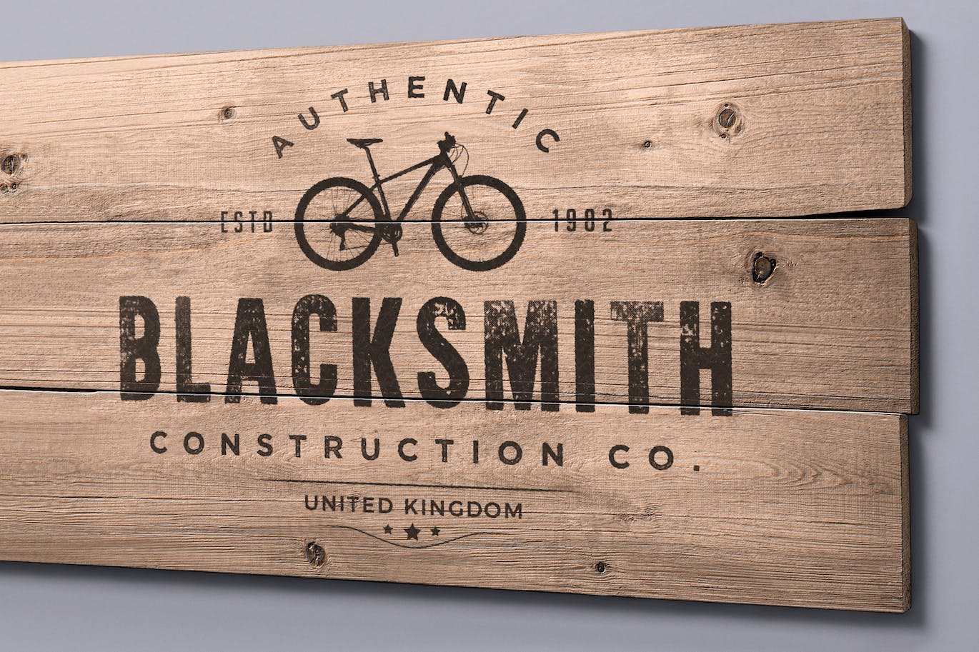 复古木板油漆标志Logo样机 Vintage Wood Paint Logo Mockup 样机素材 sucaiwan.com