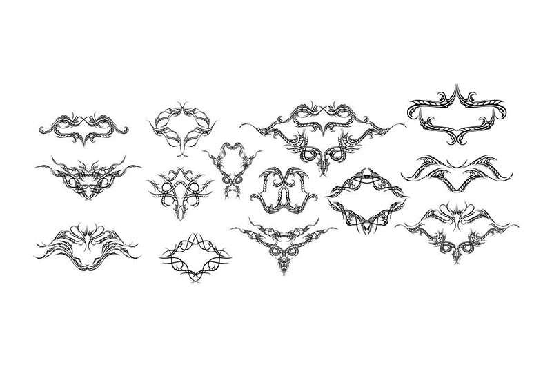 350+纹身刺青图案笔刷套装 笔刷资源 第16张-素材湾丨精选海外优质设计素材资源 350+纹身刺青图案笔刷套装 笔刷资源 sucaiwan.com