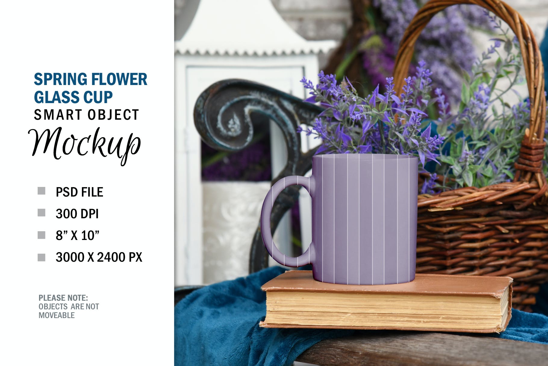 咖啡玻璃杯设计样机模板 Spring Coffee Glass Cup Mockup Smart Object 样机素材 sucaiwan.com