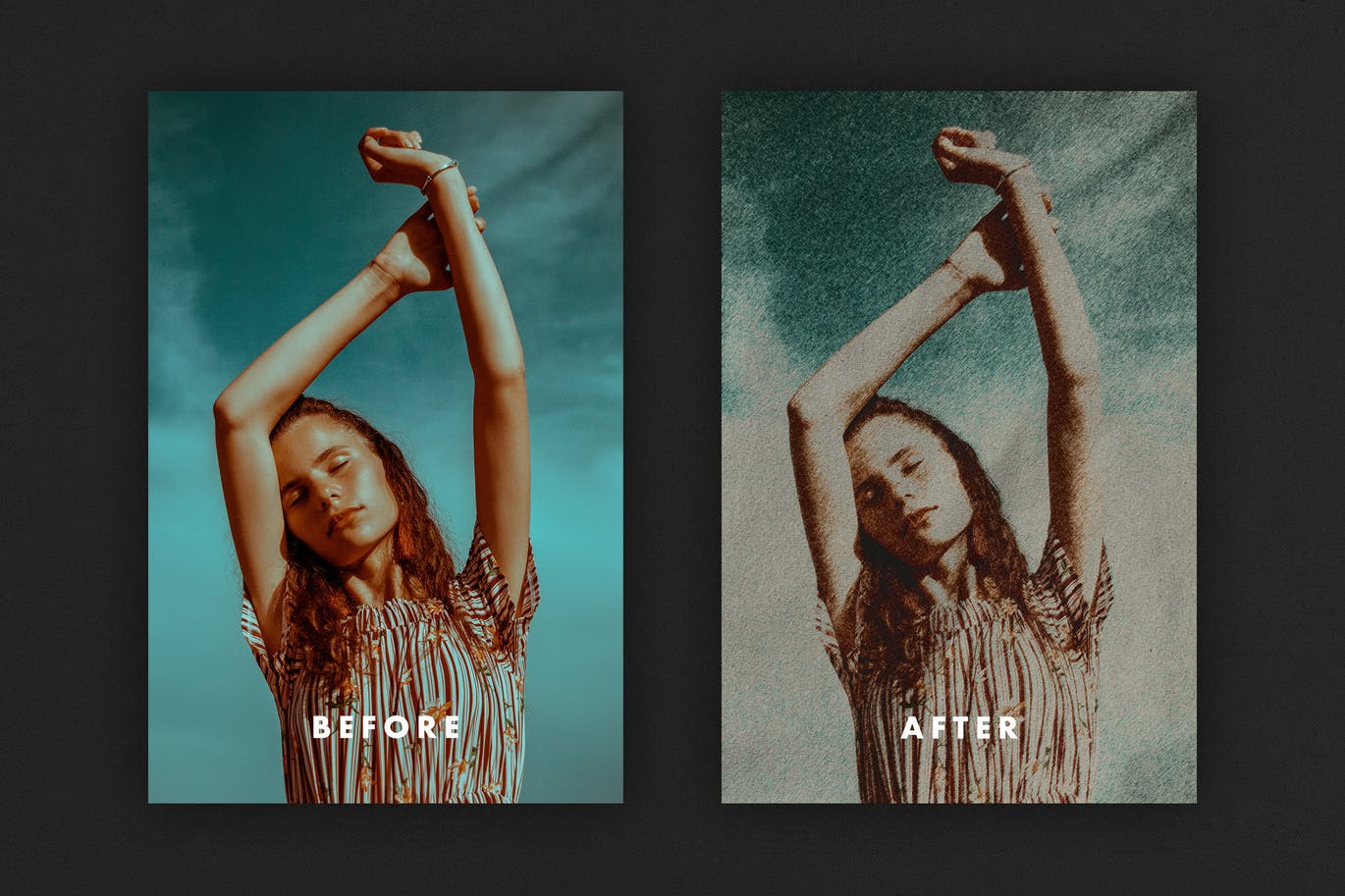 铅笔涂鸦效果海报模板 Pencil Scribbles Effect for Posters 插件预设 sucaiwan.com