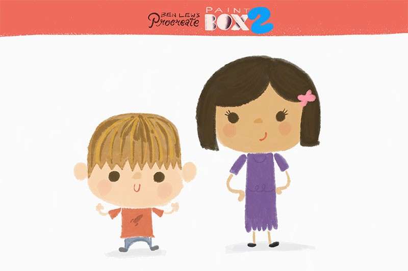 Procreate儿童插画笔刷套装 笔刷资源 sucaiwan.com