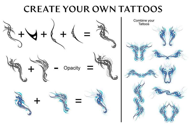 350+纹身刺青图案笔刷套装 笔刷资源 第7张-素材湾丨精选海外优质设计素材资源 350+纹身刺青图案笔刷套装 笔刷资源 sucaiwan.com