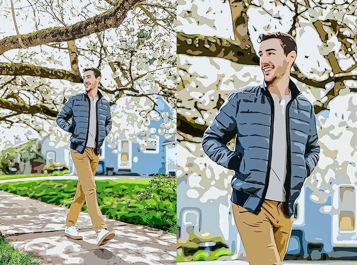 插画照片效果PS动作 Illustration Photo Effect for Photoshop 插件预设 sucaiwan.com