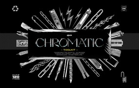 Flyerwrk 160+高质量闪亮镀铬金属物品彩色工具包 Chromatic Toolkit