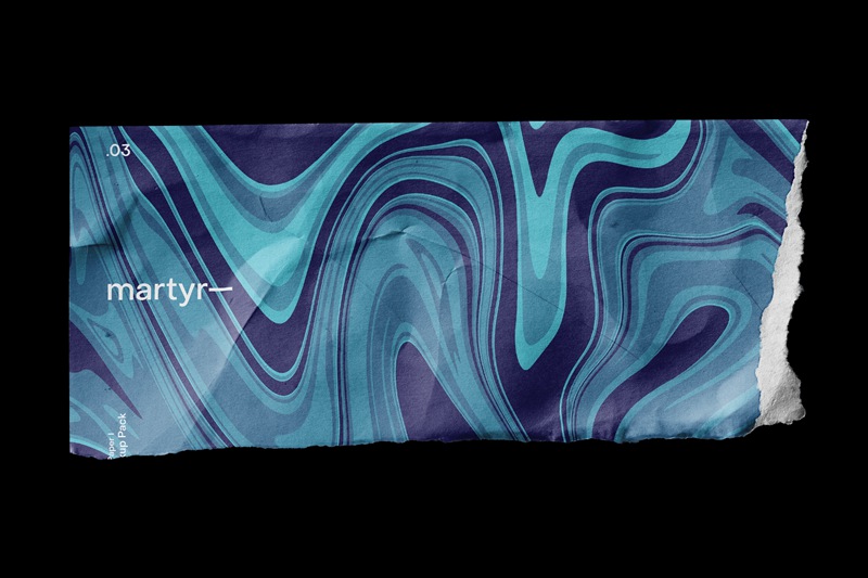 Martyr 15+嘻哈撕毁起皱的纸张实体模型撕碎的纸片样机包 Torn Paper Mockup Pack 样机素材 sucaiwan.com