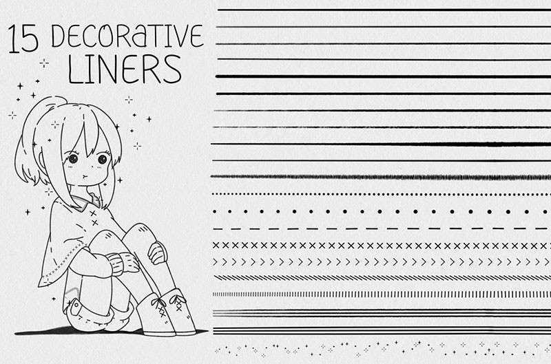 70+Procreate针管勾线笔刷套装 笔刷资源 sucaiwan.com