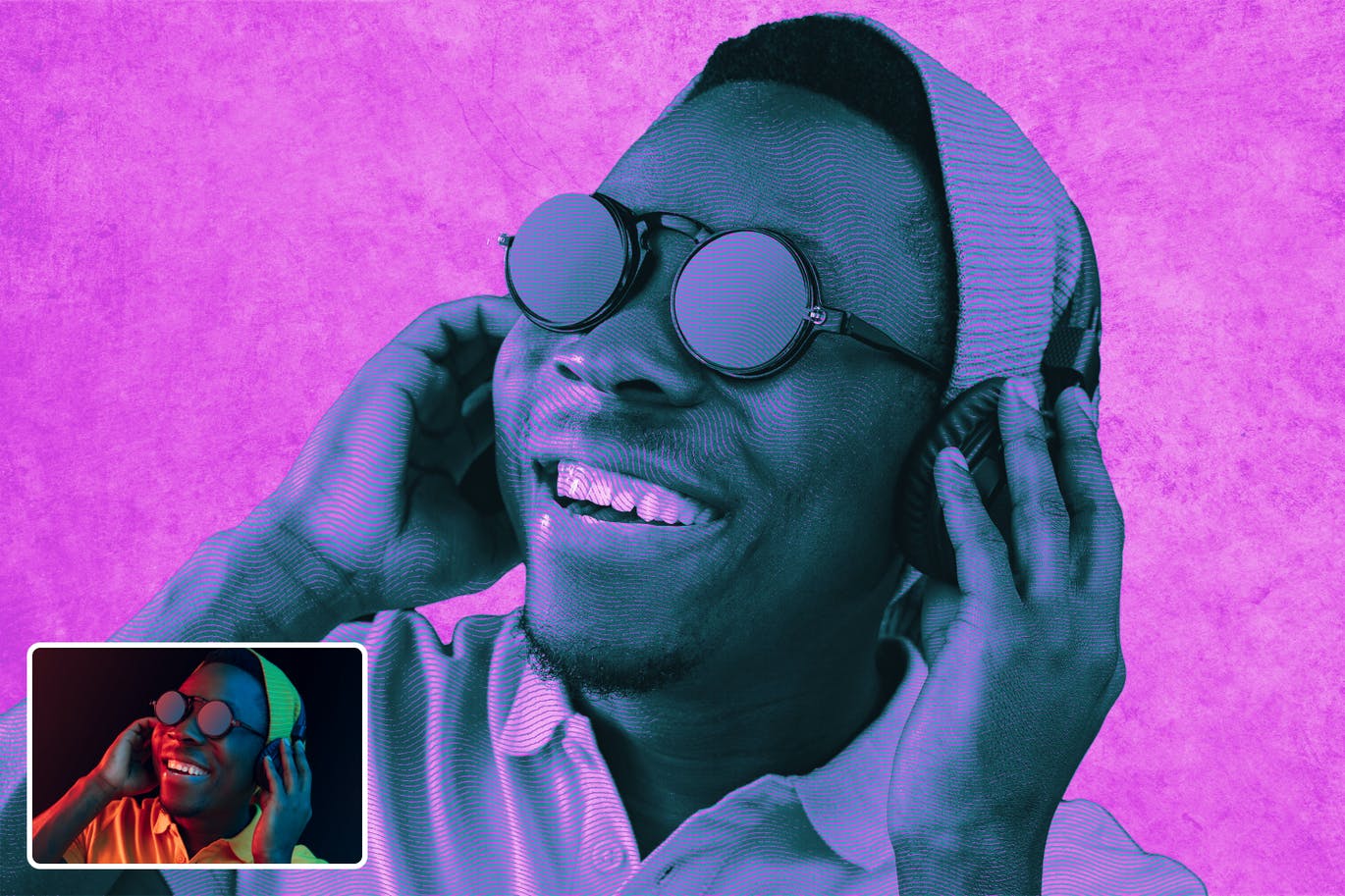 雕刻波浪特效照片效果PS动作 Engraving Waves Photoshop Action 插件预设 sucaiwan.com