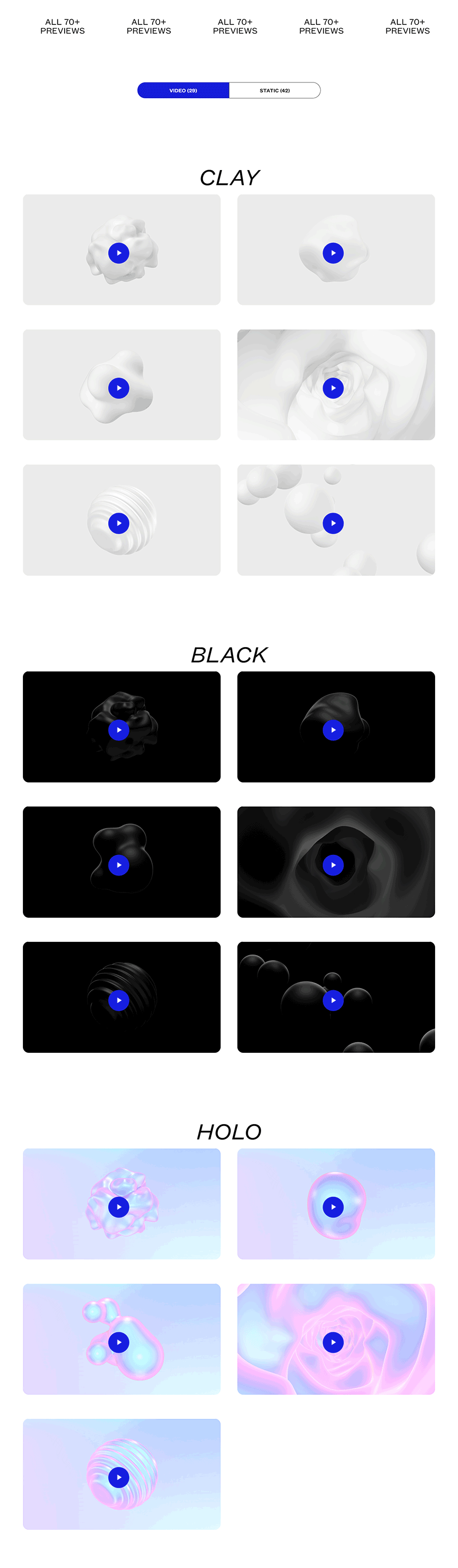 潮流现代3D动画抽象形状动画循环的抽象视频+平面背景素材 3D ANIMATED ABSTRACT SHAPES 设计素材 sucaiwan.com