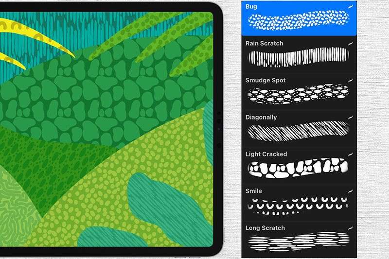 7个抽象纹理图案Procreate笔刷 笔刷资源 sucaiwan.com