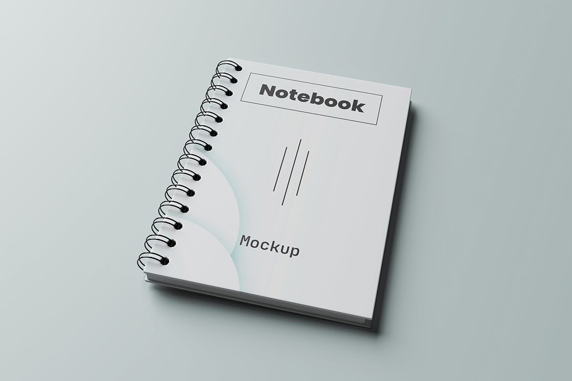 螺旋线圈本笔记本封面设计样机 Note Book Mockup 样机素材 sucaiwan.com