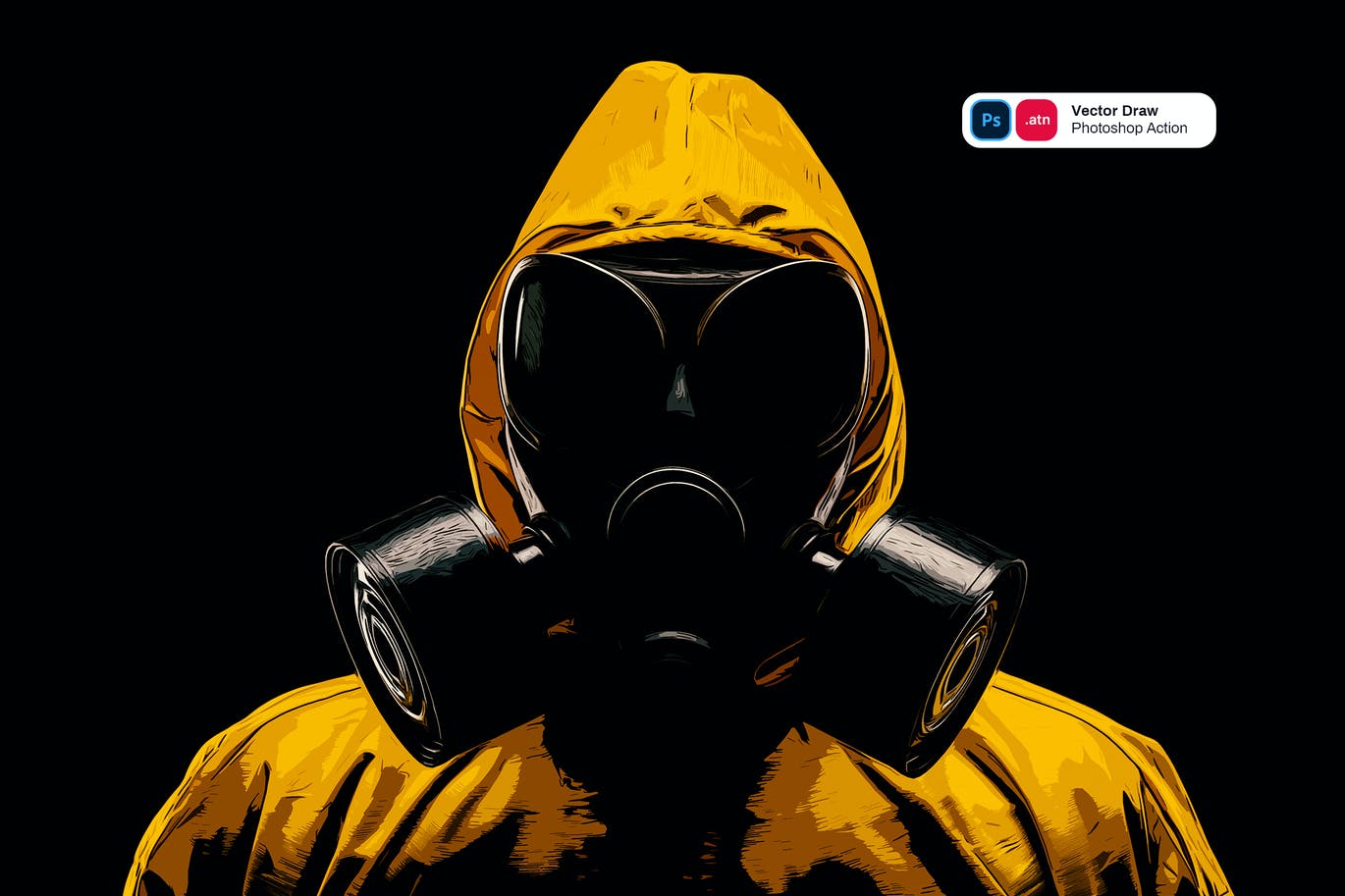 矢量绘画效果照片处理PS动作 Vector Draw Photoshop Action 插件预设 sucaiwan.com