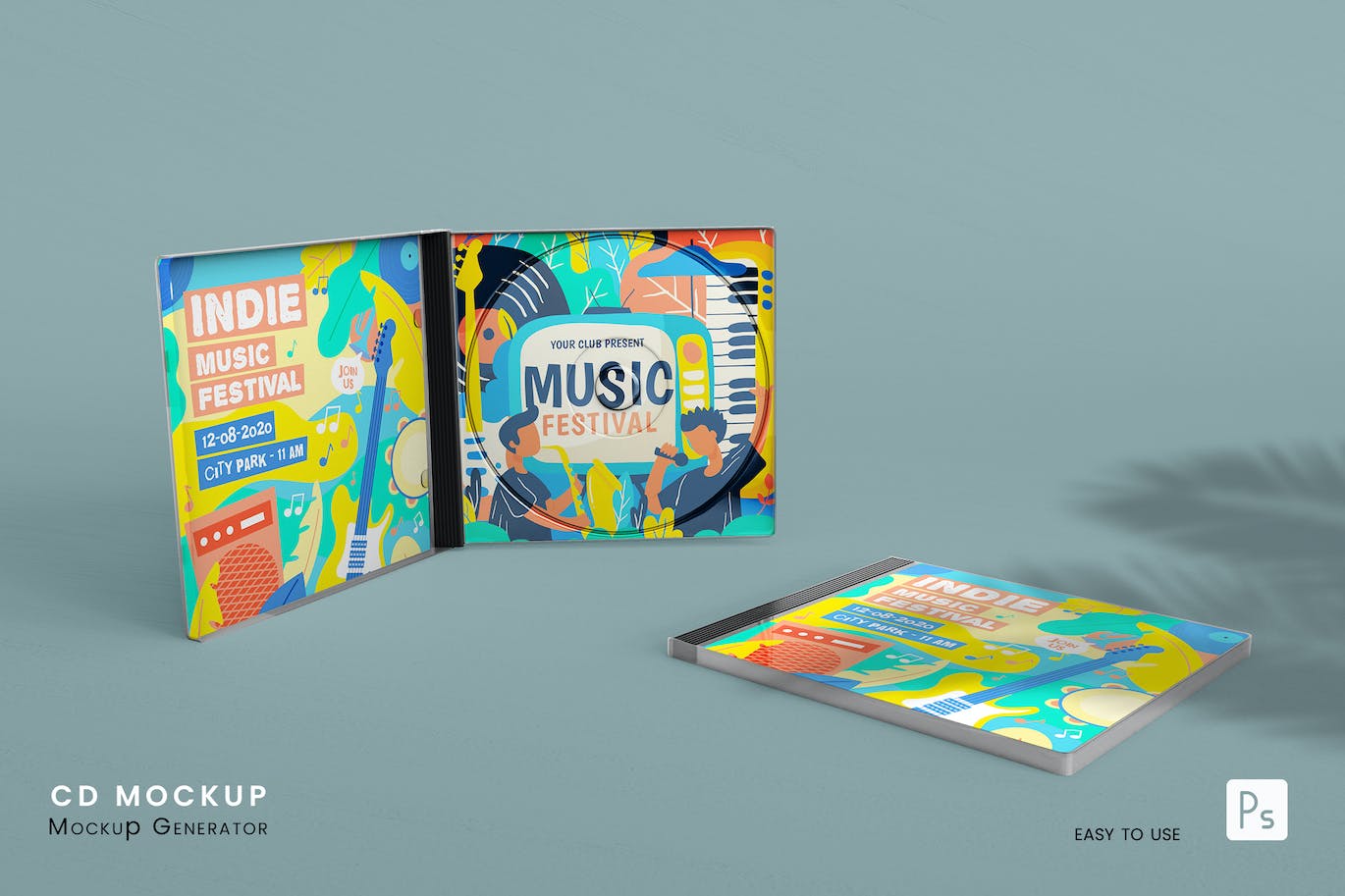 CD唱片音乐品牌设计样机v2 CD Mockup V.02 样机素材 sucaiwan.com