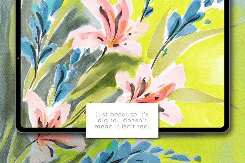 68支逼真自然水彩Procreate笔刷 笔刷资源 sucaiwan.com