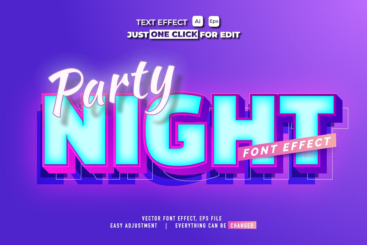 派对必备矢量文本/文字效果样式素材v60 Text Effect Vol 60 插件预设 sucaiwan.com