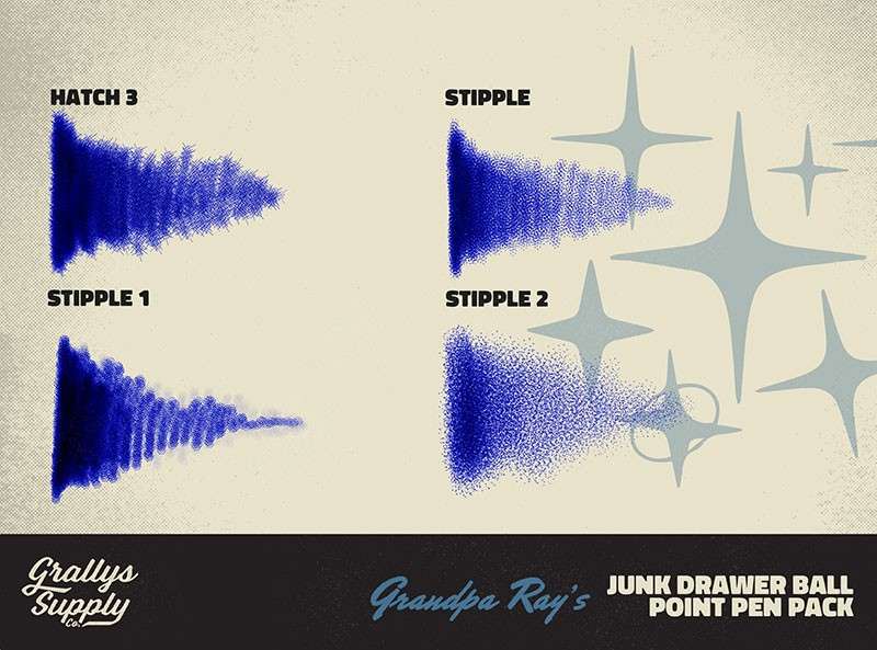 逼真的圆珠笔效果Procreate笔刷 笔刷资源 sucaiwan.com