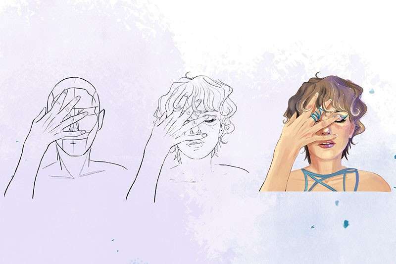 10个拍照姿势Procreate线稿笔刷 笔刷资源 sucaiwan.com