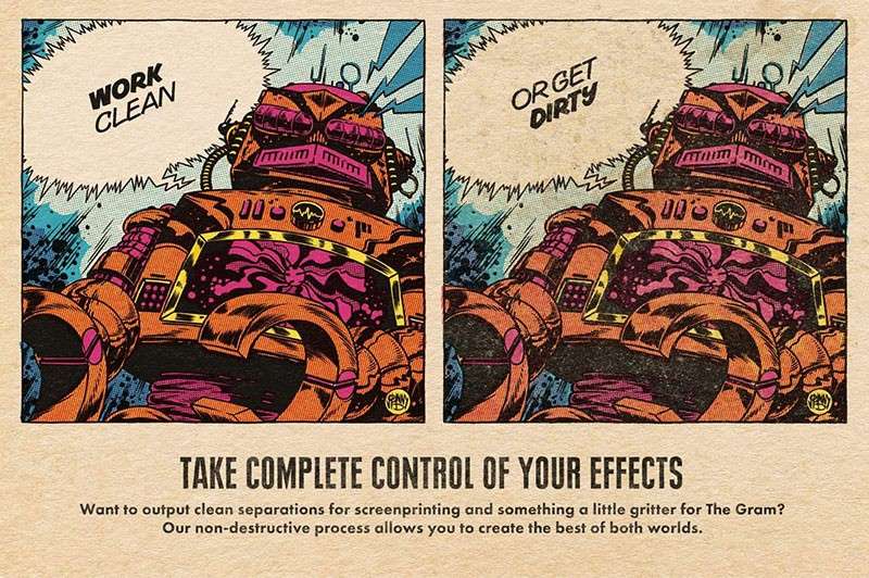 复古美式风格漫画Procreate笔刷套装，附视频教程 笔刷资源 sucaiwan.com