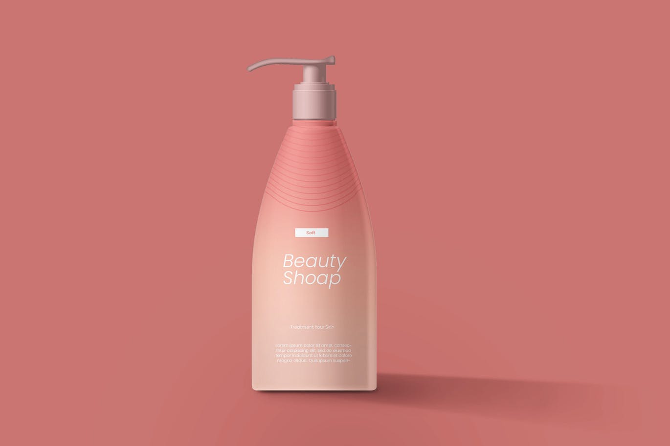 美容产品洗液瓶包装设计样机 Cosmetic Lotion Bottle Mockup 样机素材 sucaiwan.com