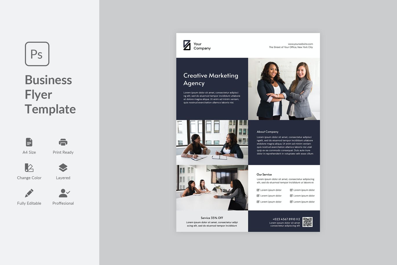 商业宣传海报模板 Business Flyer 设计素材 sucaiwan.com