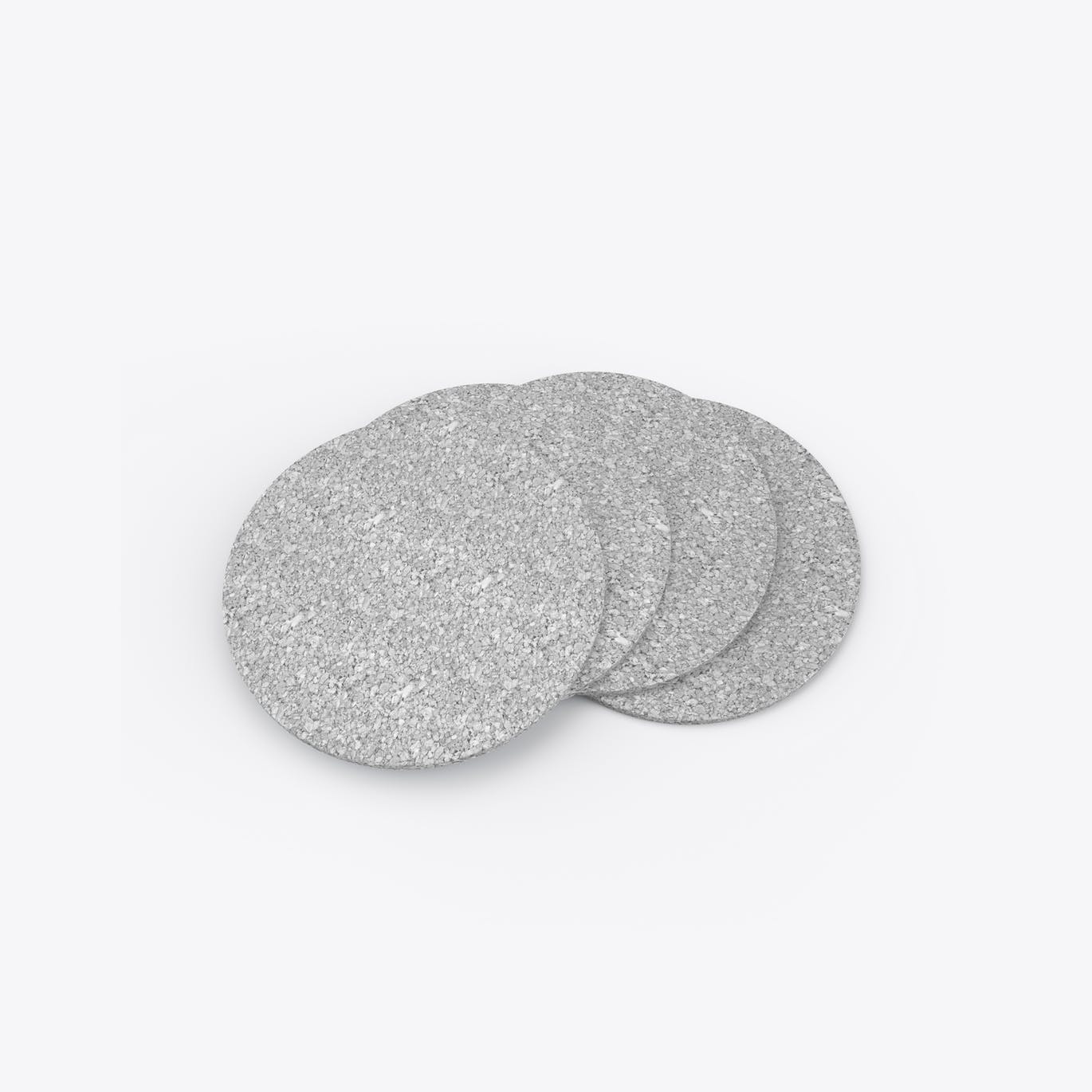 圆形压木杯垫品牌设计样机 Round Cork Coaster Mockup 样机素材 sucaiwan.com
