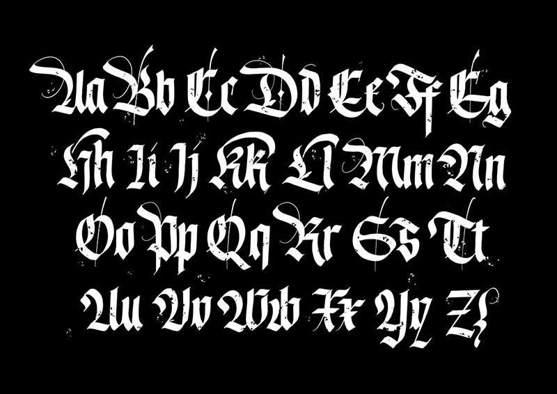 Procreate哥特体手写笔刷 笔刷资源 sucaiwan.com