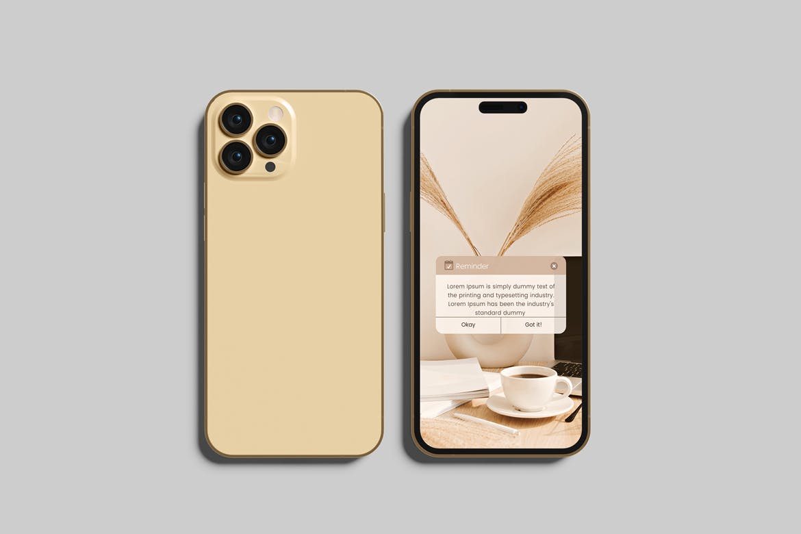 iPhone 14 Pro Max手机UI效果图展示样机 iPhone 14 Pro Max Mockup 样机素材 sucaiwan.com
