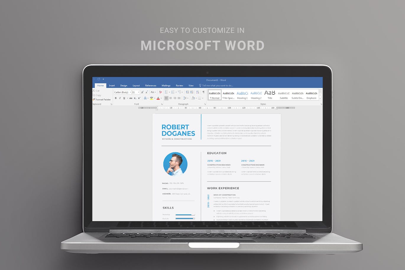 单页专业设计简历模板 Resume 幻灯图表 sucaiwan.com