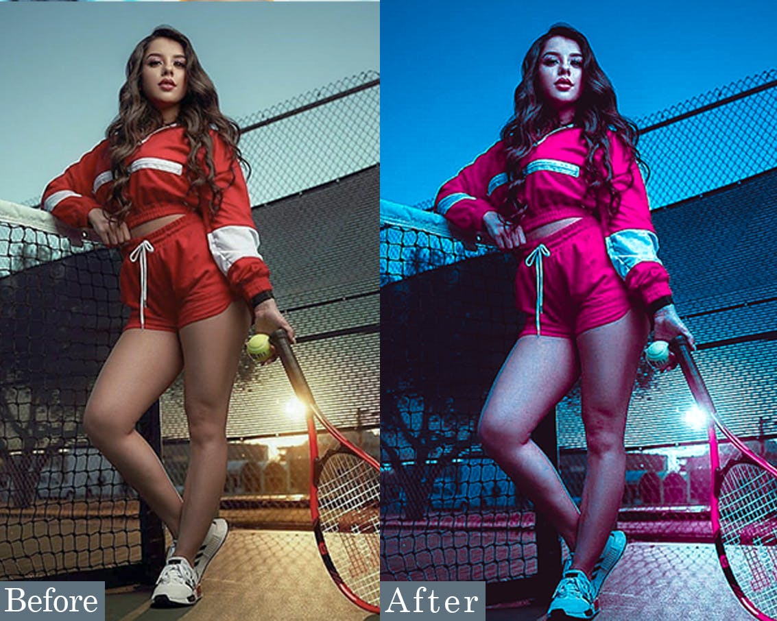 2款酷炫街头人像未来风赛博朋克Lightroom预设 Preajustes de Cyberpunk Lightroom 插件预设 sucaiwan.com