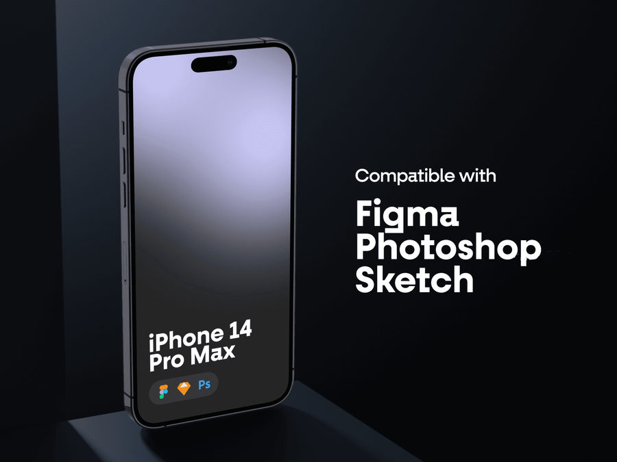 样机模板-苹果iPhone 14 Pro Max手机样机模板 APP UI sucaiwan.com