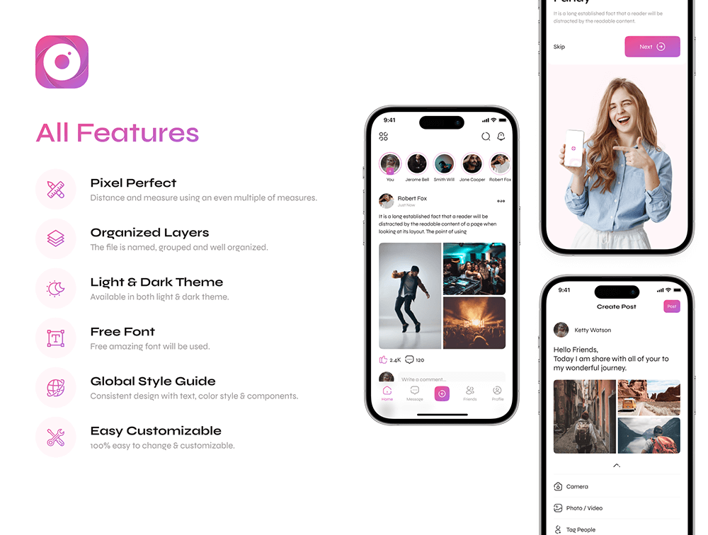 社交媒体App应用程序IOS UI套件 APP UI 第8张-素材湾丨精选海外优质设计素材资源 社交媒体App应用程序IOS UI套件 APP UI sucaiwan.com