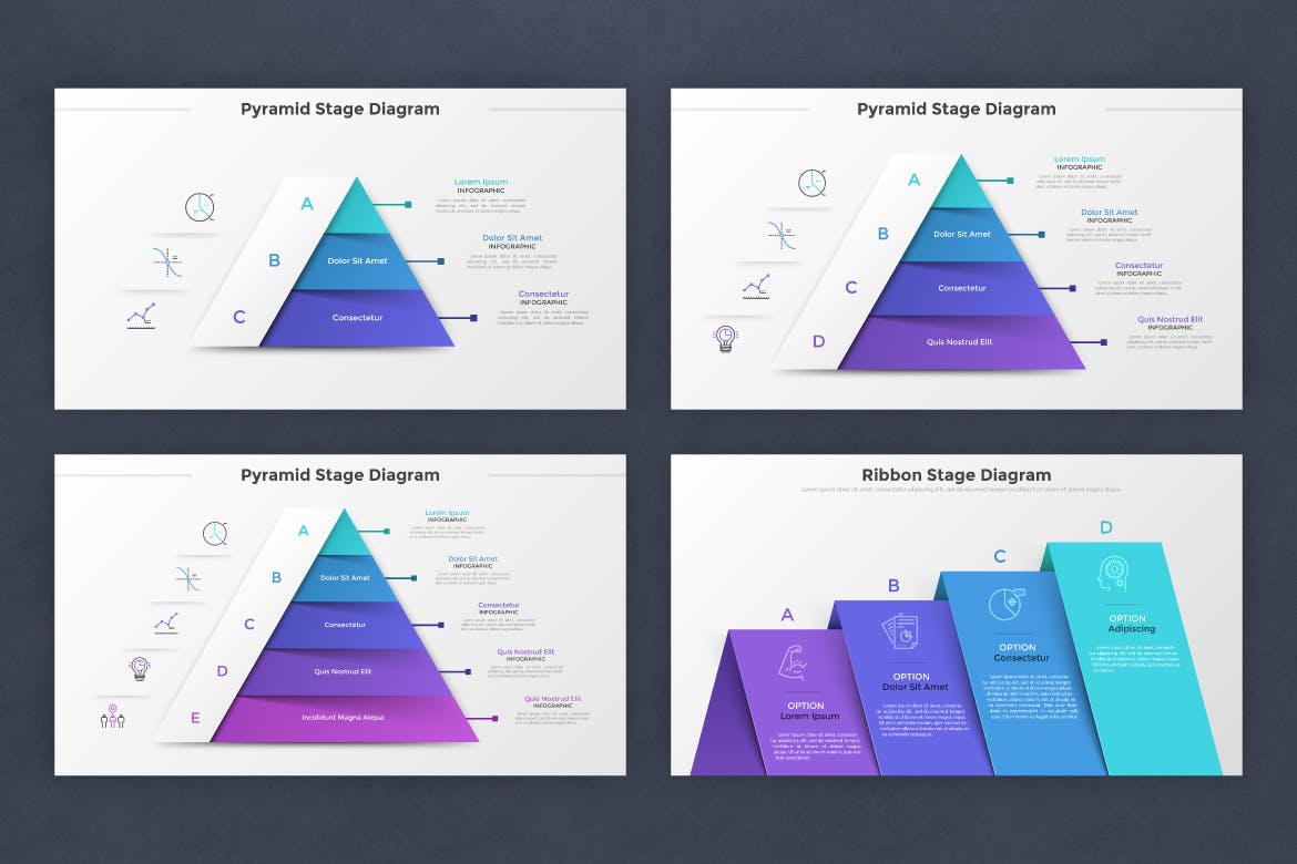 20个彩色纸风格现代信息图表模板 20 Infographic Templates v.8 幻灯图表 sucaiwan.com