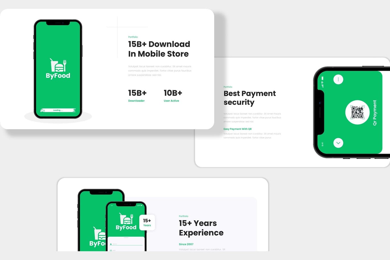 食品配送应用程序谷歌幻灯片模板下载 Byfood – Food Delivery Google Slides Template 幻灯图表 sucaiwan.com