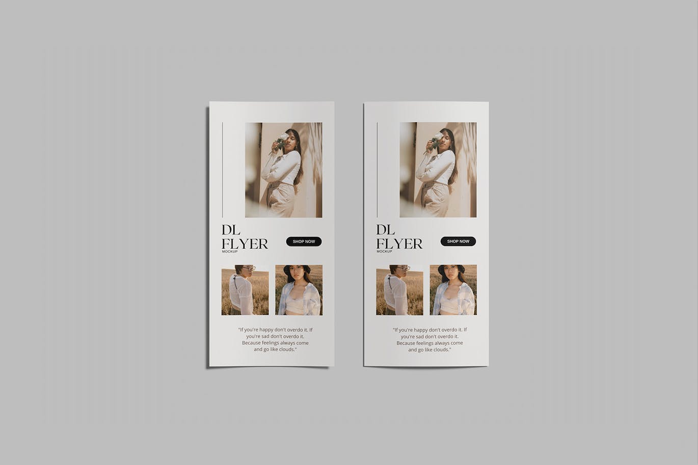 DL规格广告宣传单样机 DL Flyer Mockup 样机素材 sucaiwan.com