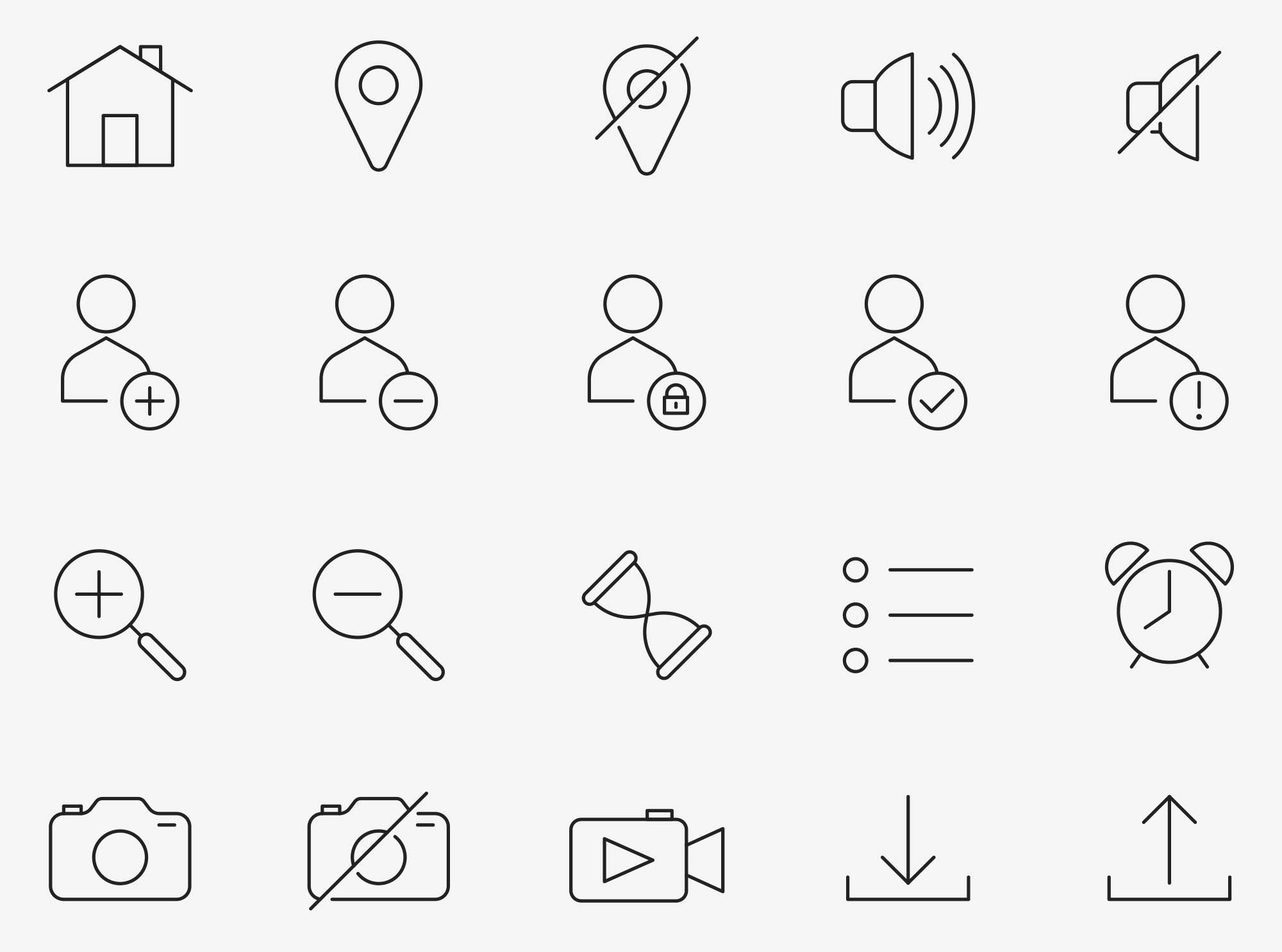 80个UI界面图标 80 Interface Icons 图标素材 sucaiwan.com