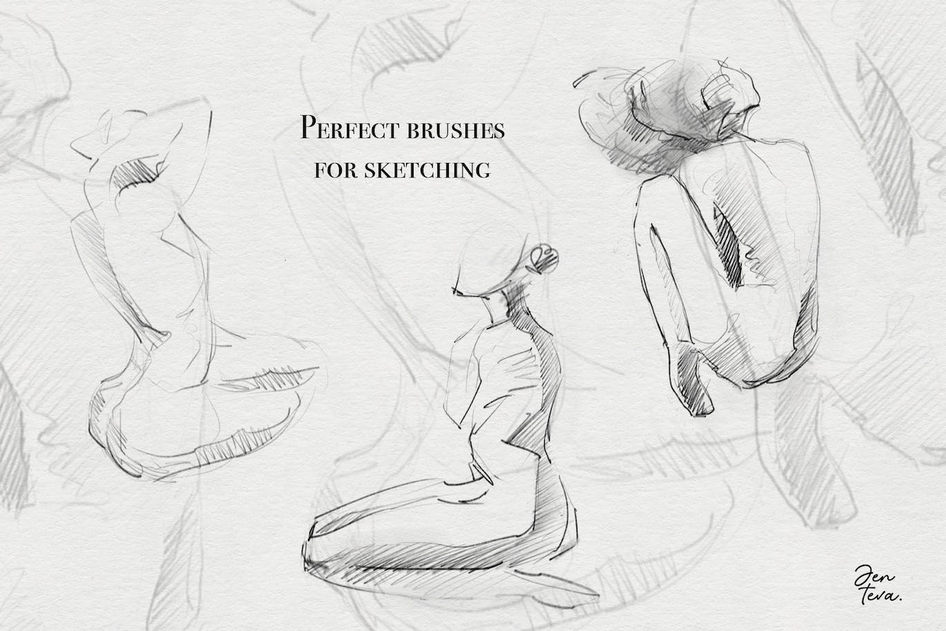 用于Procreate的石墨铅笔笔刷 Graphite Pencils for Procreate 笔刷资源 sucaiwan.com