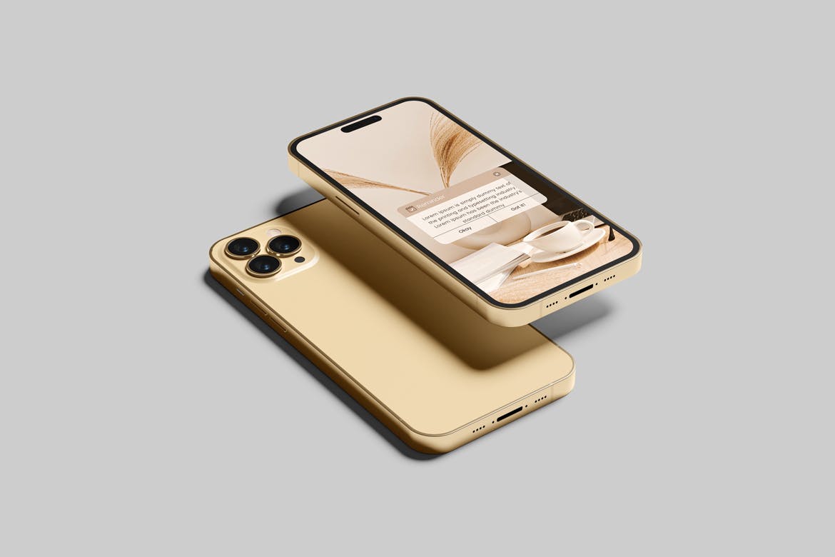 iPhone 14 Pro Max手机UI效果图展示样机 iPhone 14 Pro Max Mockup 样机素材 sucaiwan.com
