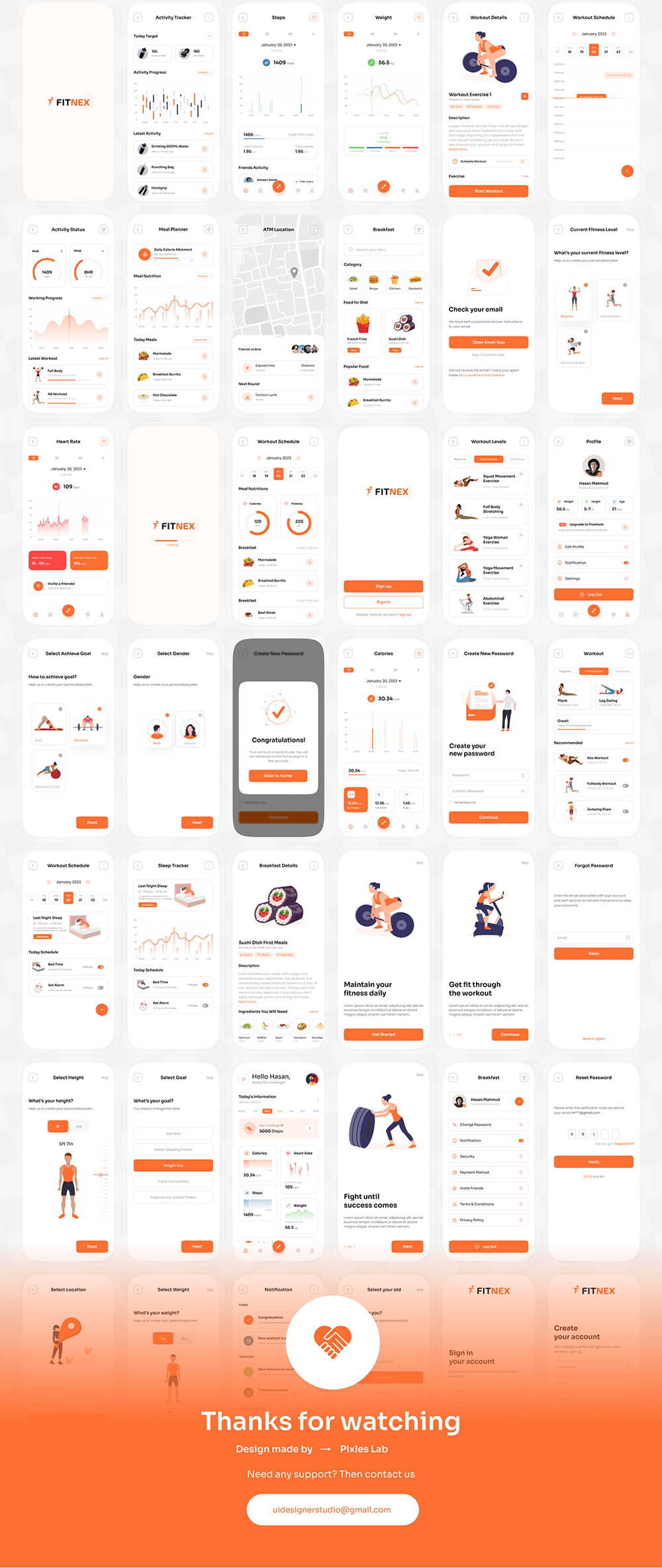 健身App移动应用程序 UI 套件 APP UI 第3张-素材湾丨精选海外优质设计素材资源 健身App移动应用程序 UI 套件 APP UI sucaiwan.com