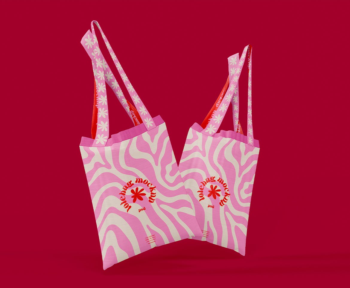 购物手提袋设计样机图 Tote Bag Mockup 样机素材 sucaiwan.com