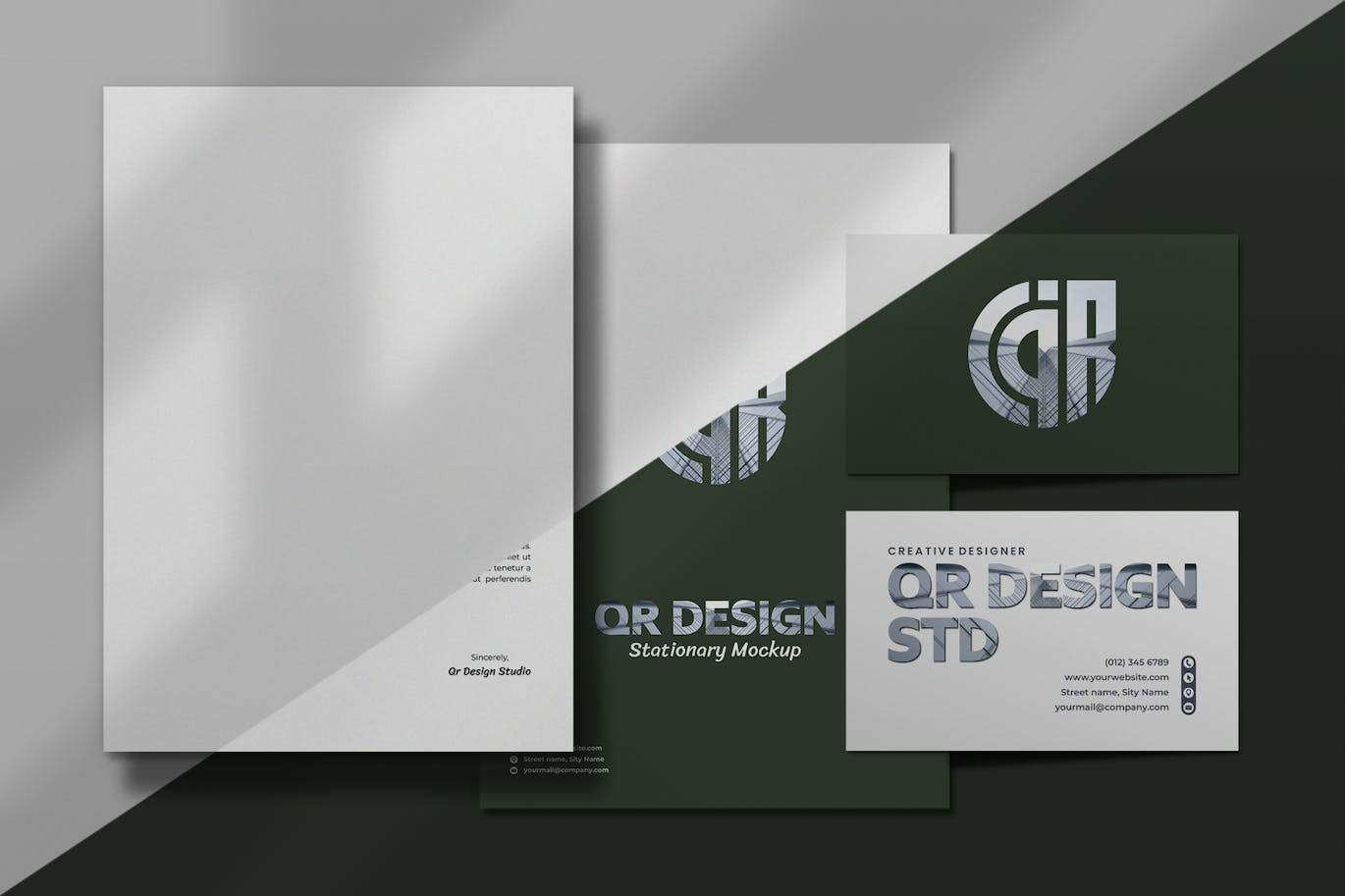 现代品牌标识文具VI样机模板 Modern Brand Identity Mockup 样机素材 sucaiwan.com