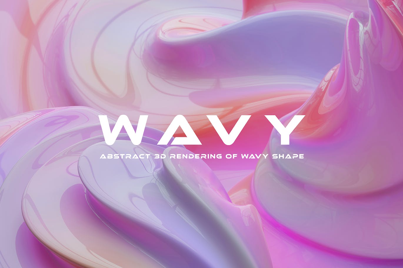 光泽渐变波浪抽象背景 Glossy Wavy Abstract Background 图片素材 sucaiwan.com