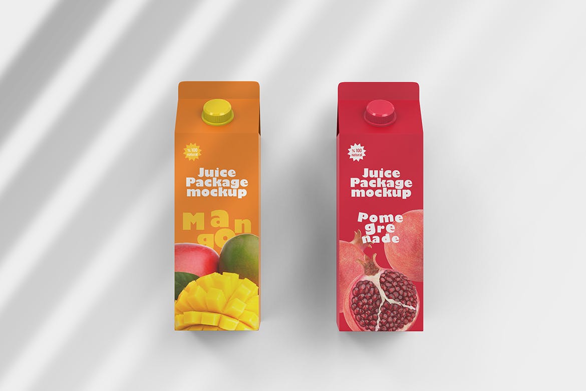 果汁/牛奶盒包装设计样机 Juice Box Mockup 样机素材 sucaiwan.com