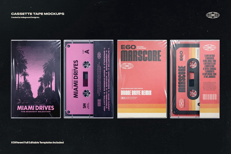 逼真盒式磁带模型PSD样机模板 Cassette Tape Mockups 样机素材 第7张-素材湾丨精选海外优质设计素材资源 逼真盒式磁带模型PSD样机模板 Cassette Tape Mockups 样机素材 sucaiwan.com