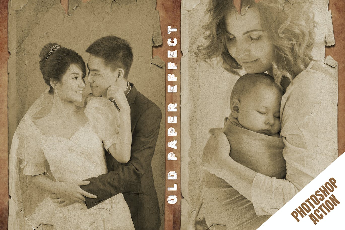 旧纸张效果PS动作模板 Old Paper Photoshop Action 插件预设 第1张-素材湾丨精选海外优质设计素材资源 旧纸张效果PS动作模板 Old Paper Photoshop Action 插件预设 sucaiwan.com