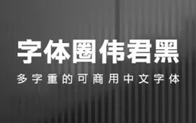 字体圈伟君黑，免费可商用